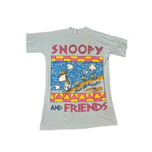 Vintage‎ 1980s Bolo Spirit Tag Snoopy & Friends Long T Shirt